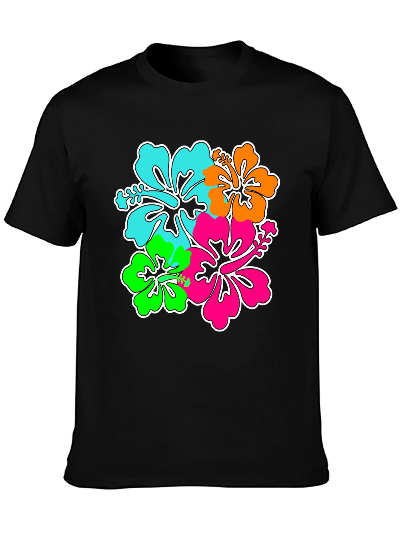 Hibiscus Flower Graphic Print T-Shirt