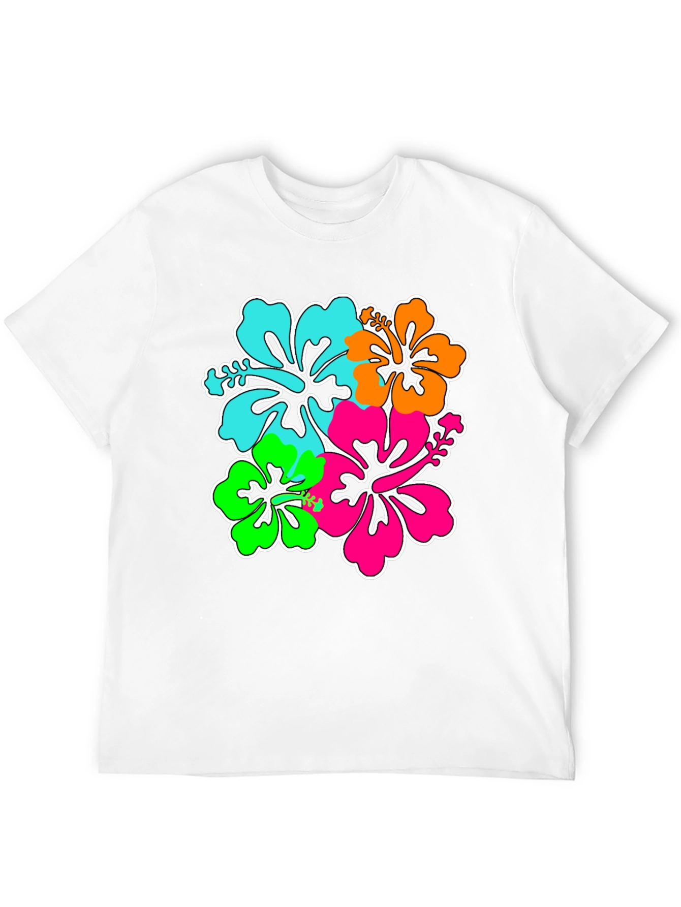 Hibiscus Flower Graphic Print T-Shirt
