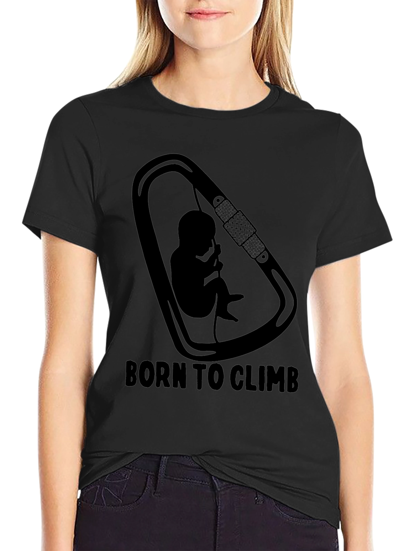 Born To Climb Black Graphic Tee
