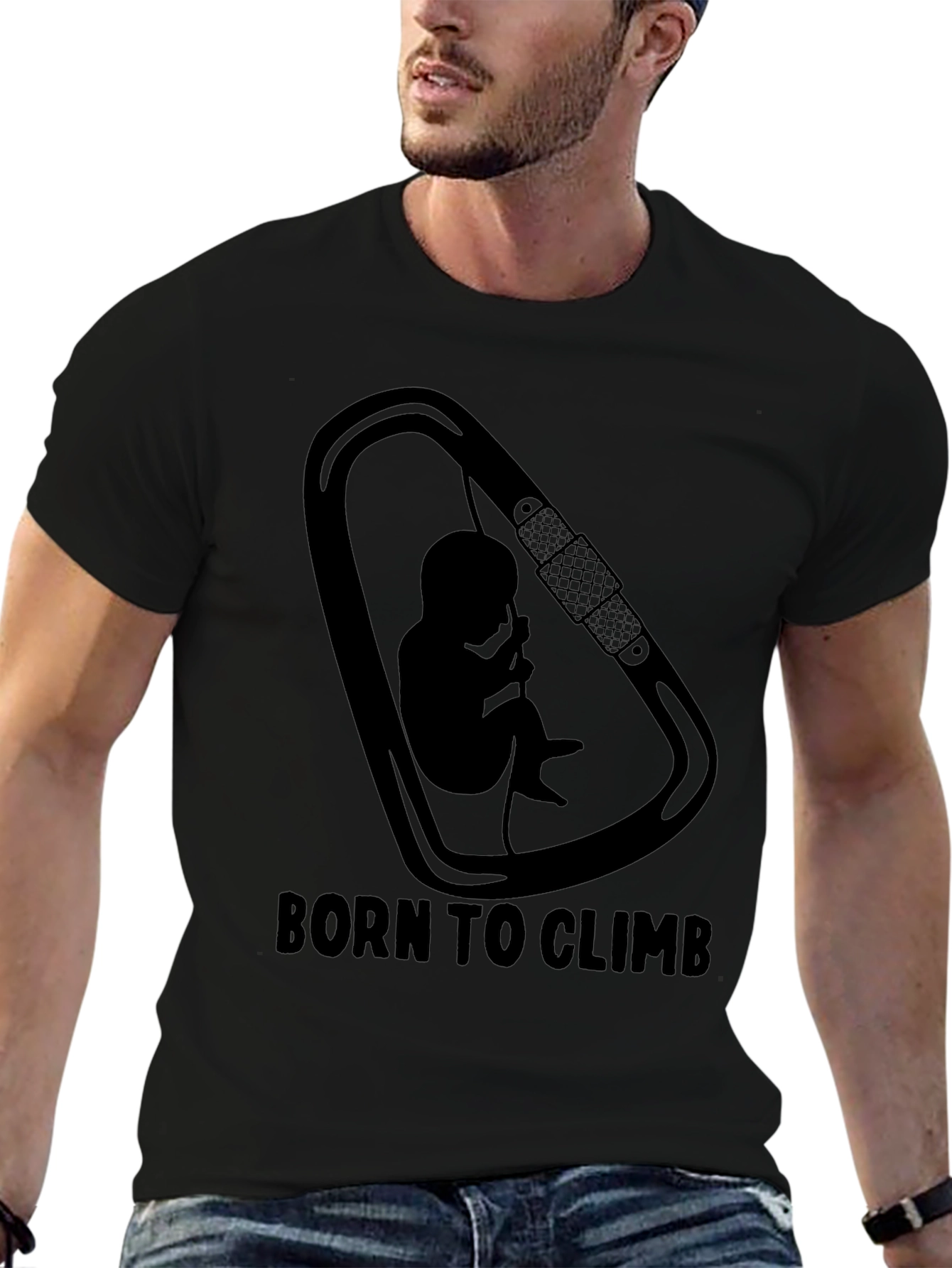 Born To Climb Black Graphic Tee