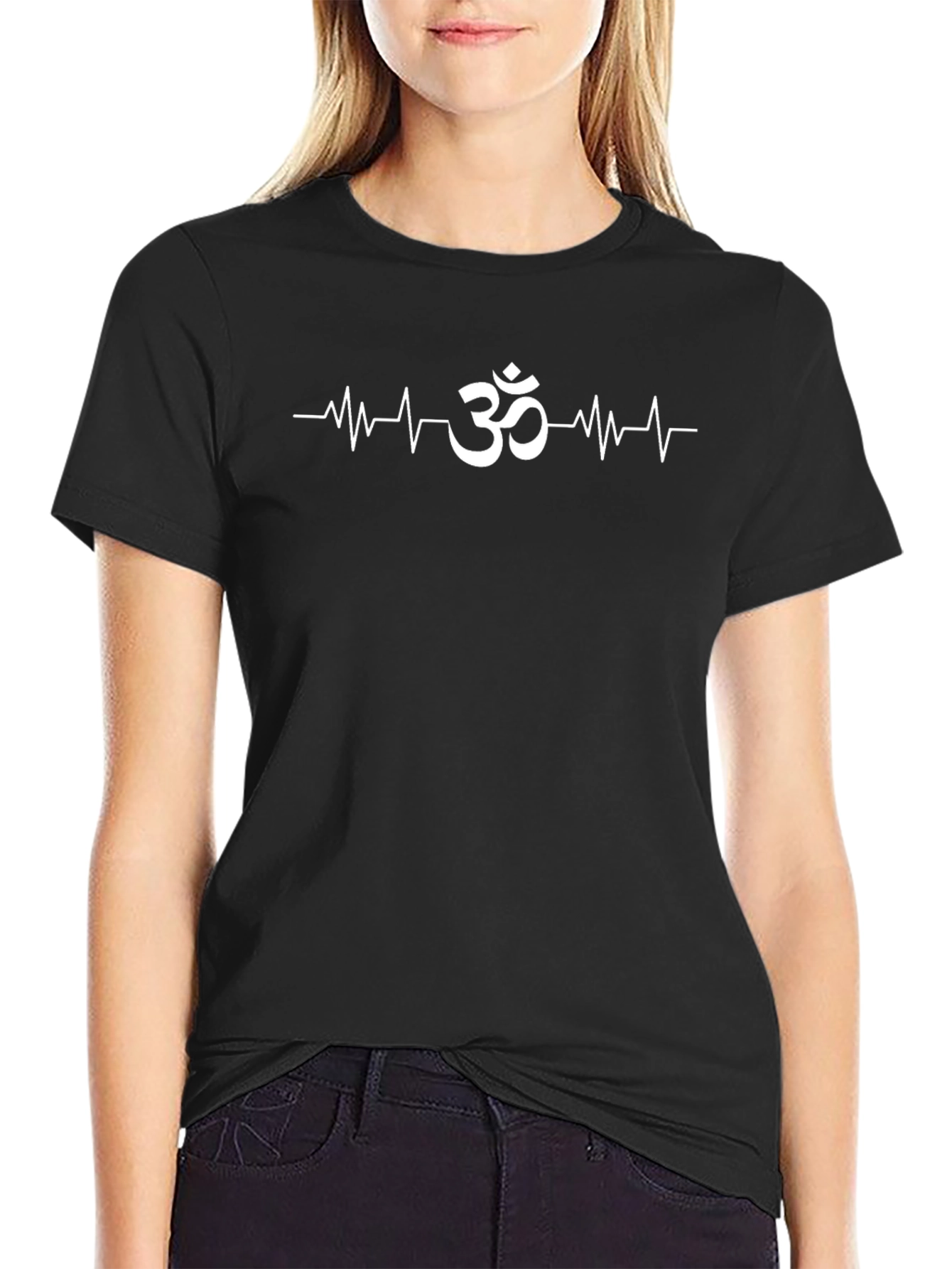 Om Heartbeat Graphic T-Shirt - Stylish & Comfortable