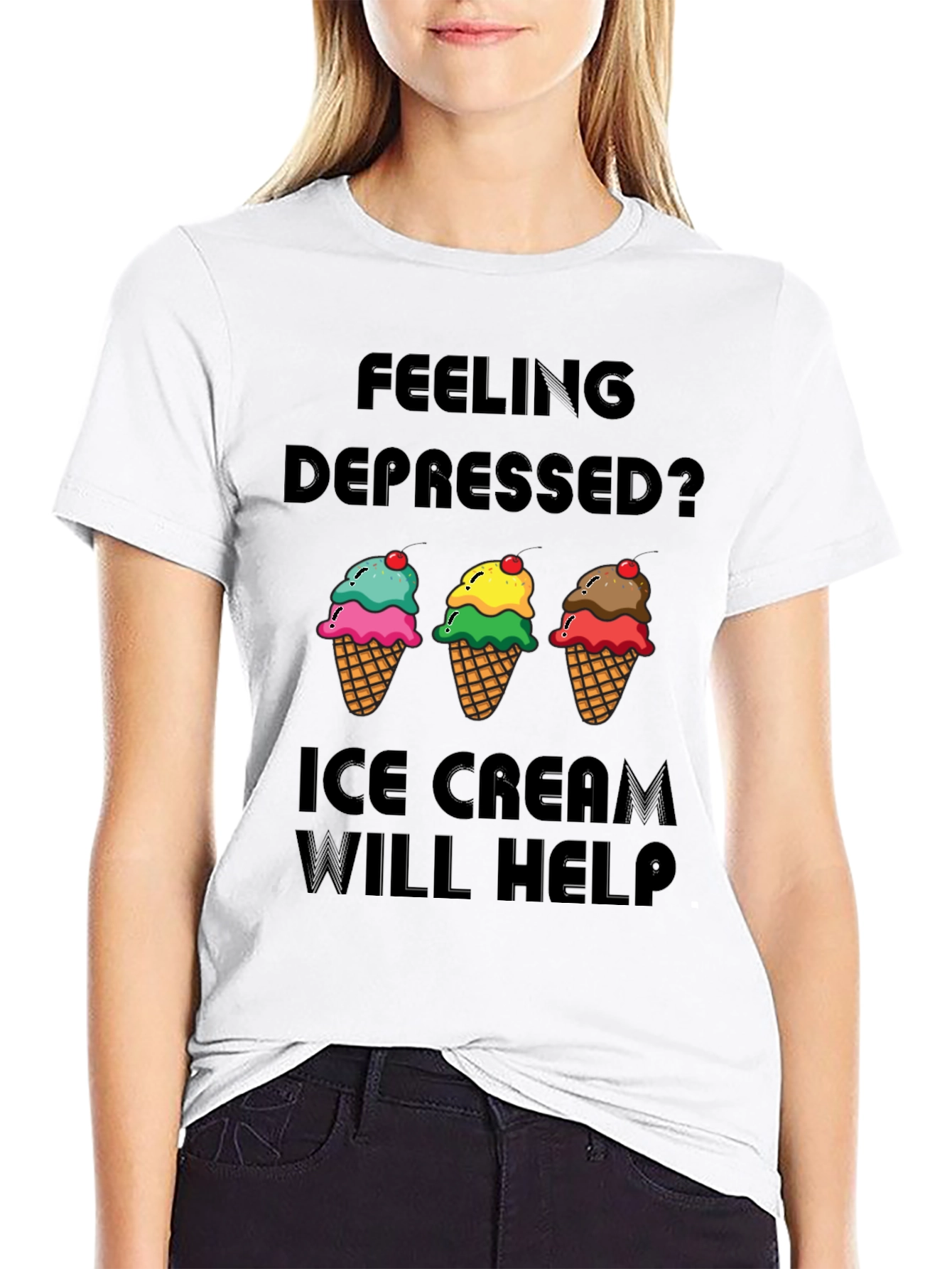 Feeling Depressed? Ice Cream T-Shirt