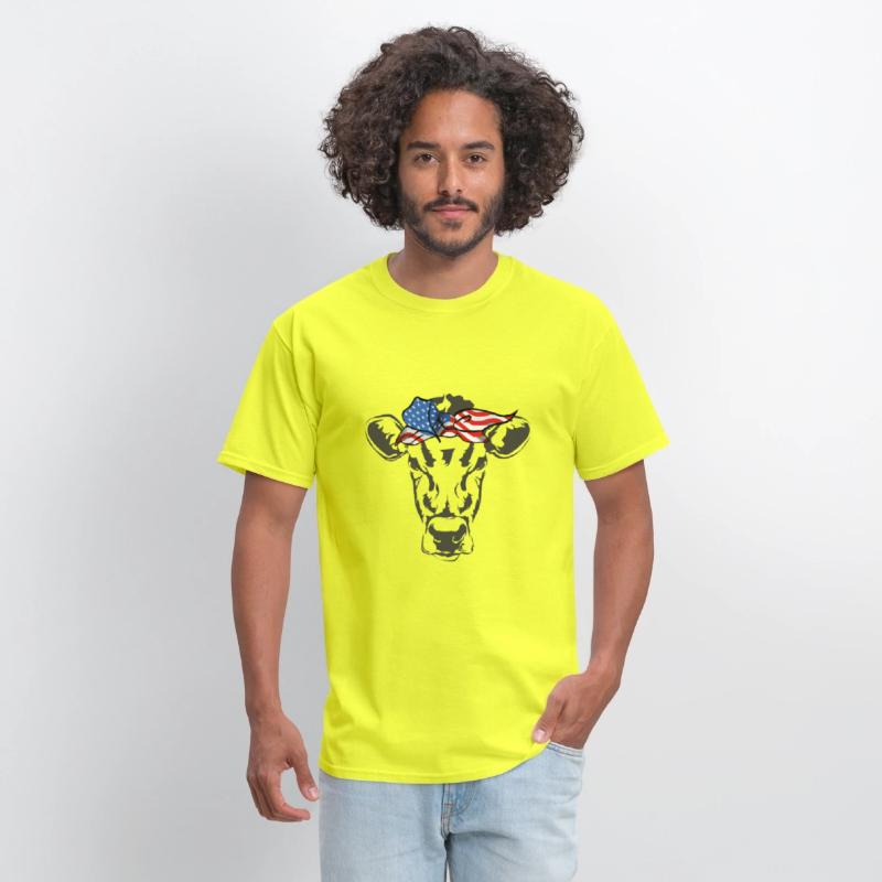 Humorous Cow Bandana Sarcastic Illustration Pun