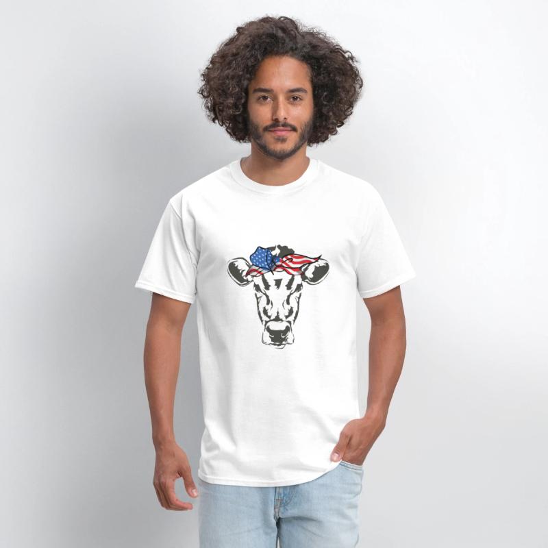 Humorous Cow Bandana Sarcastic Illustration Pun