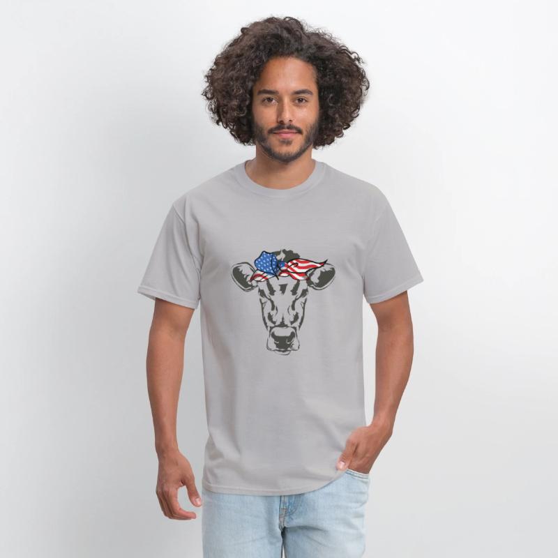 Humorous Cow Bandana Sarcastic Illustration Pun