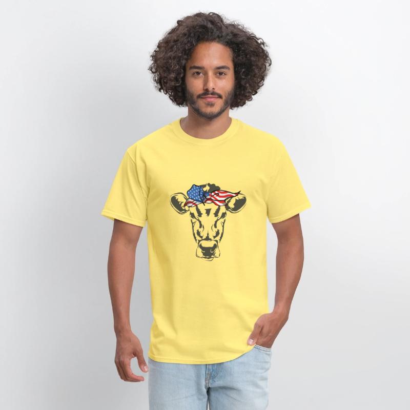 Humorous Cow Bandana Sarcastic Illustration Pun