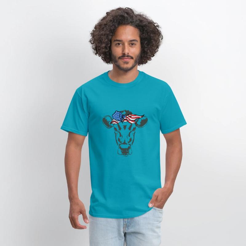 Humorous Cow Bandana Sarcastic Illustration Pun