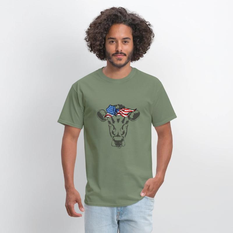 Humorous Cow Bandana Sarcastic Illustration Pun
