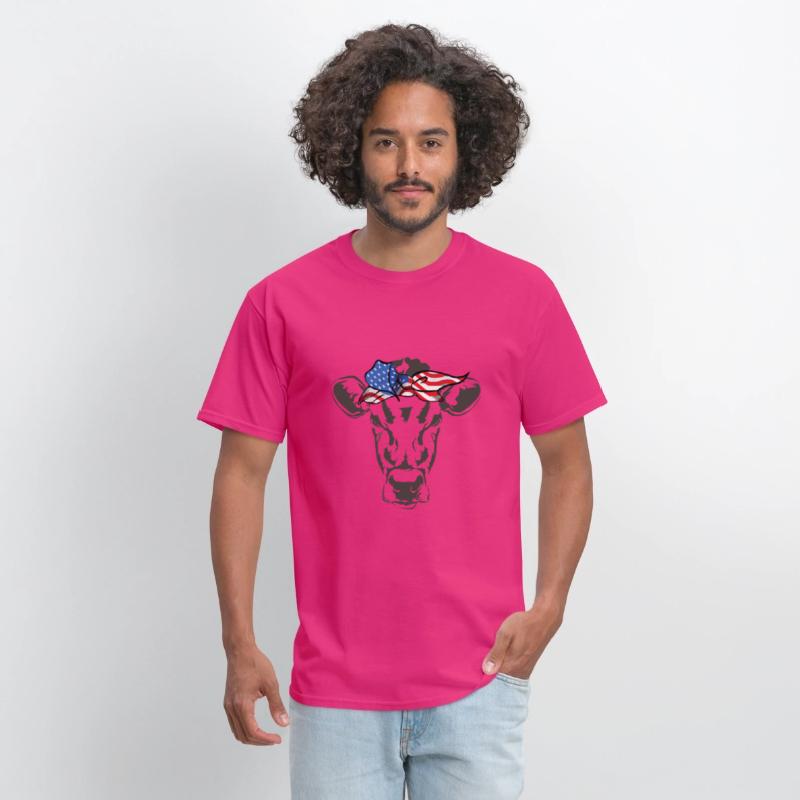 Humorous Cow Bandana Sarcastic Illustration Pun