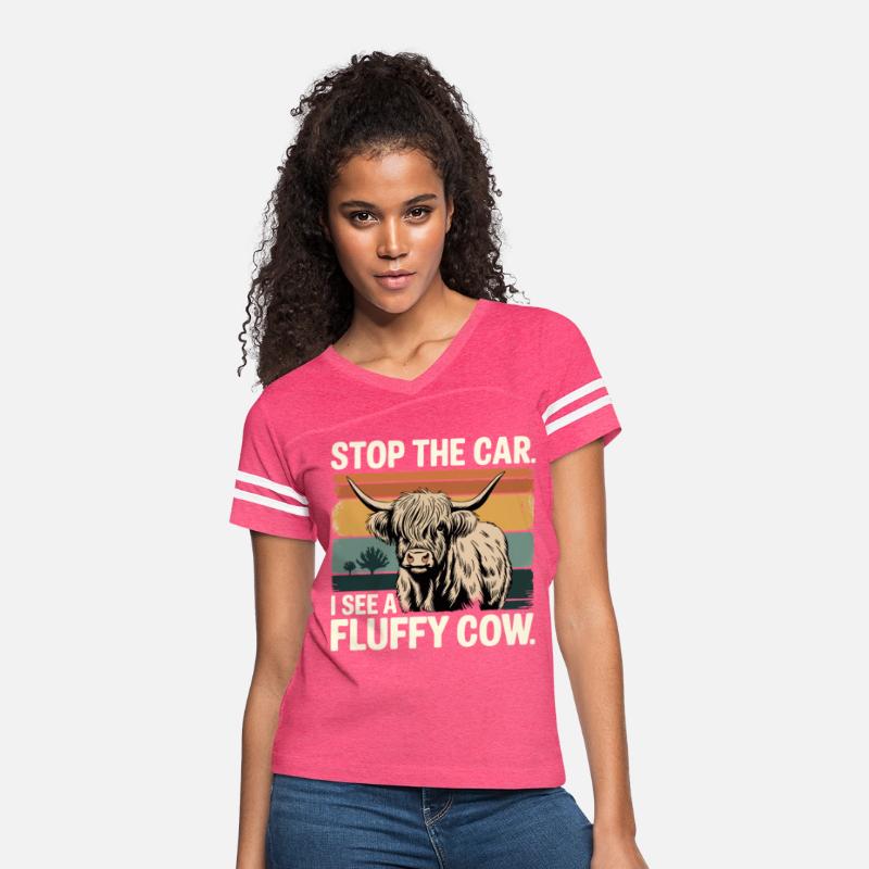 Humorous Fluffy Cow Illustration