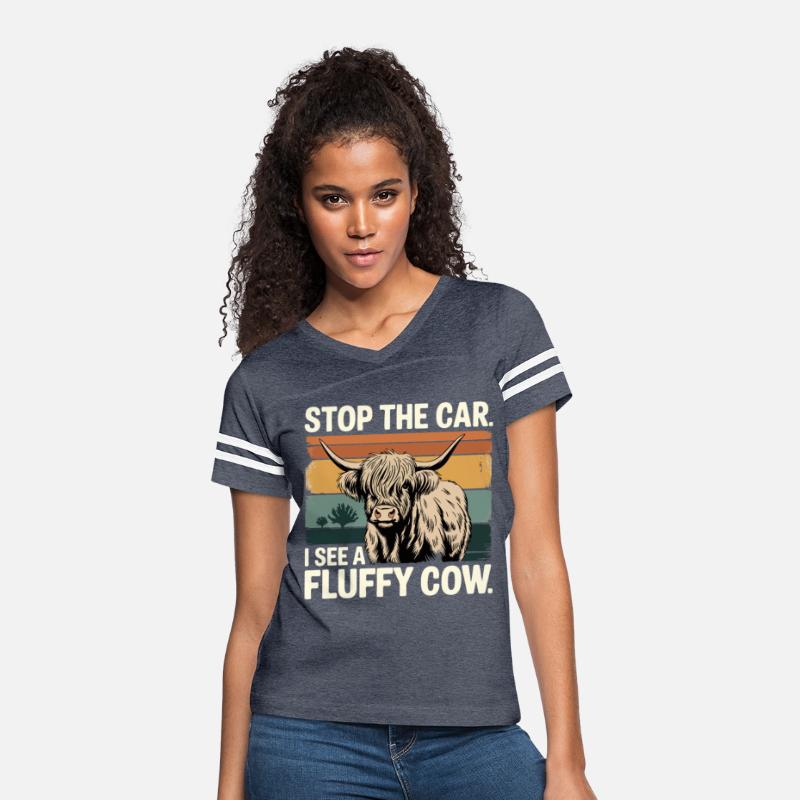 Humorous Fluffy Cow Illustration