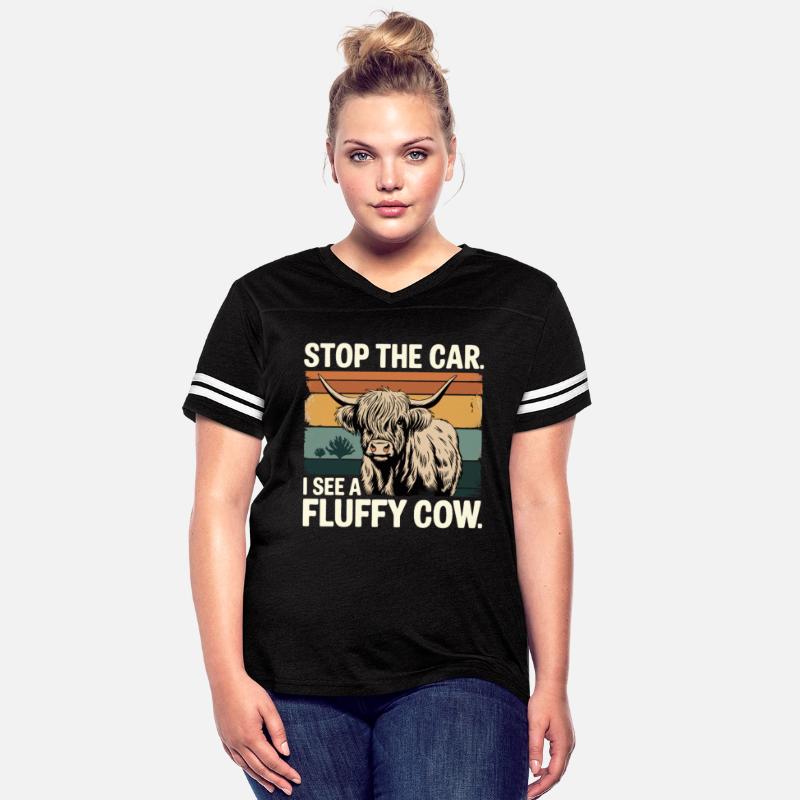 Humorous Fluffy Cow Illustration