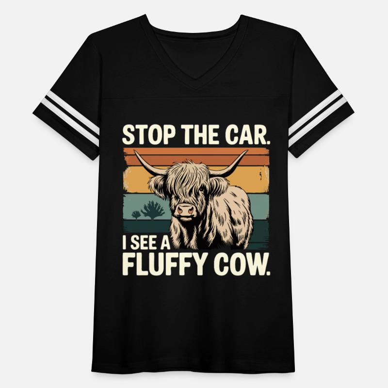 Humorous Fluffy Cow Illustration