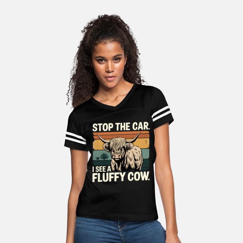 Humorous Fluffy Cow Illustration
