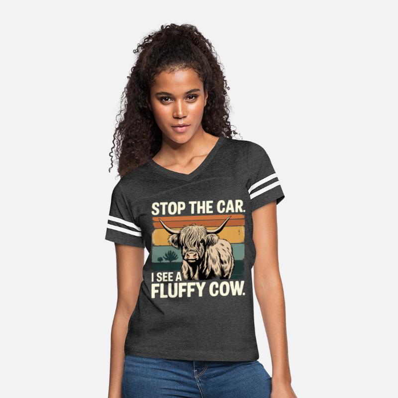 Humorous Fluffy Cow Illustration