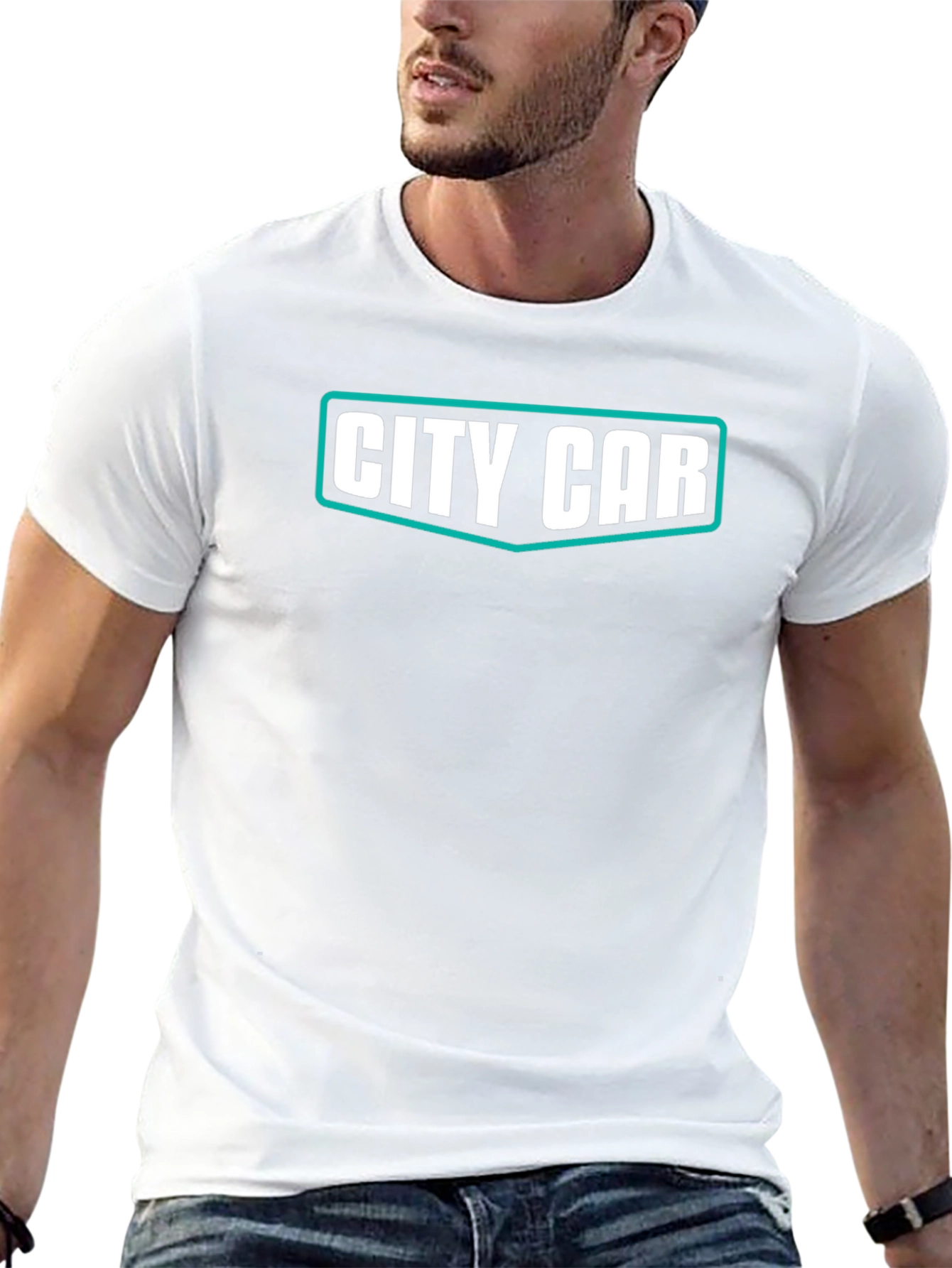 City Car Graphic Tee - Mens Black Cotton T-Shirt