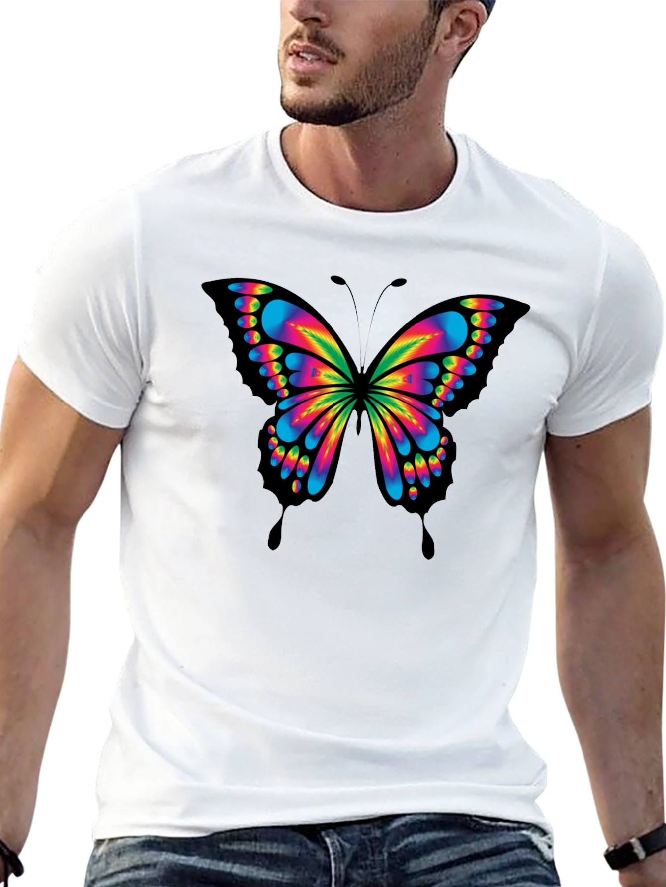 Vibrant Butterfly Graphic Tee - Soft Cotton Blend