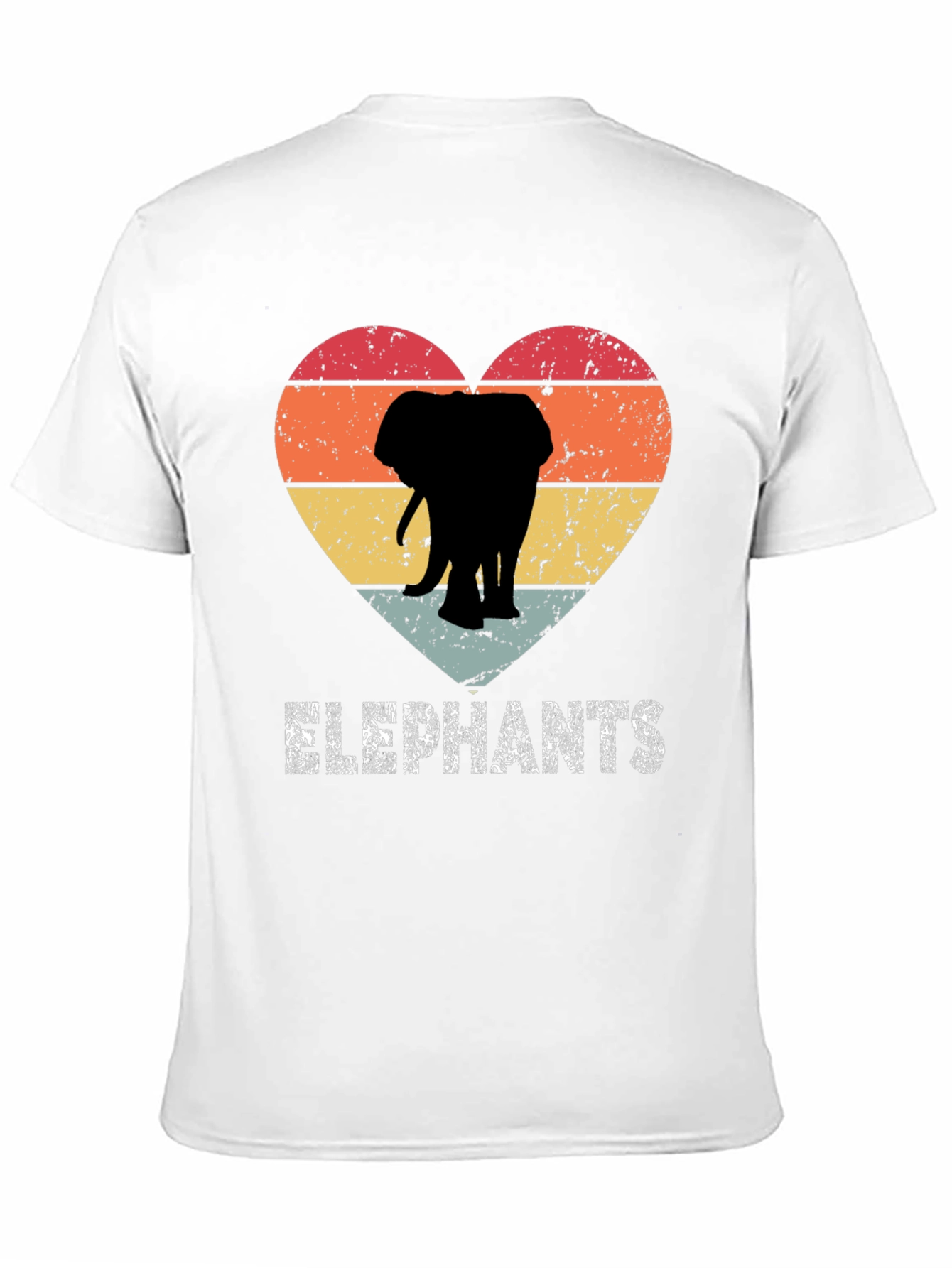 Elephant Heart Graphic Tee - Distressed Print