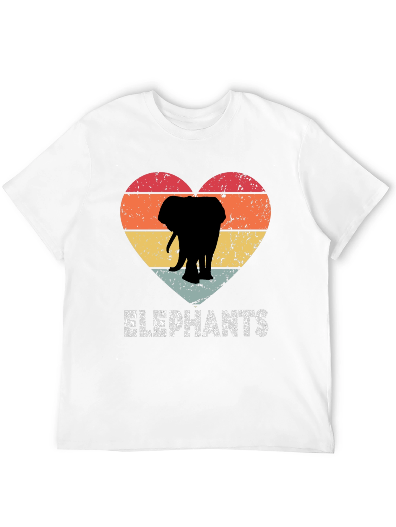 Elephant Heart Graphic Tee - Distressed Print
