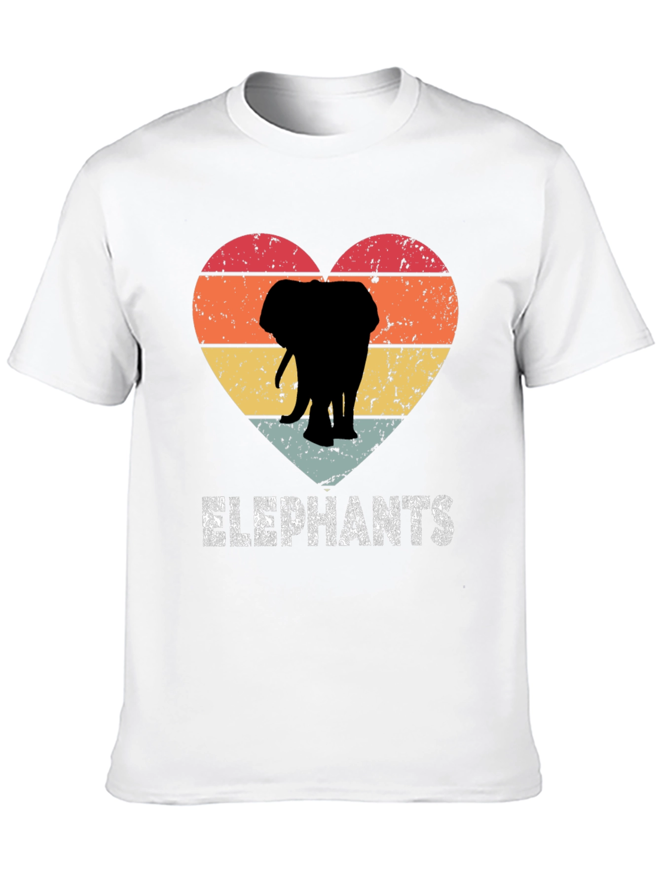 Elephant Heart Graphic Tee - Distressed Print