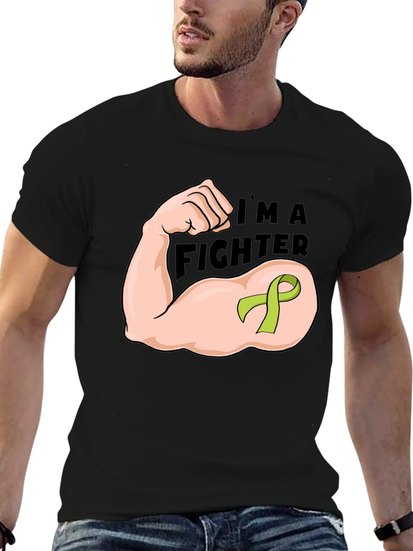 Im A Fighter Black Graphic T-Shirt