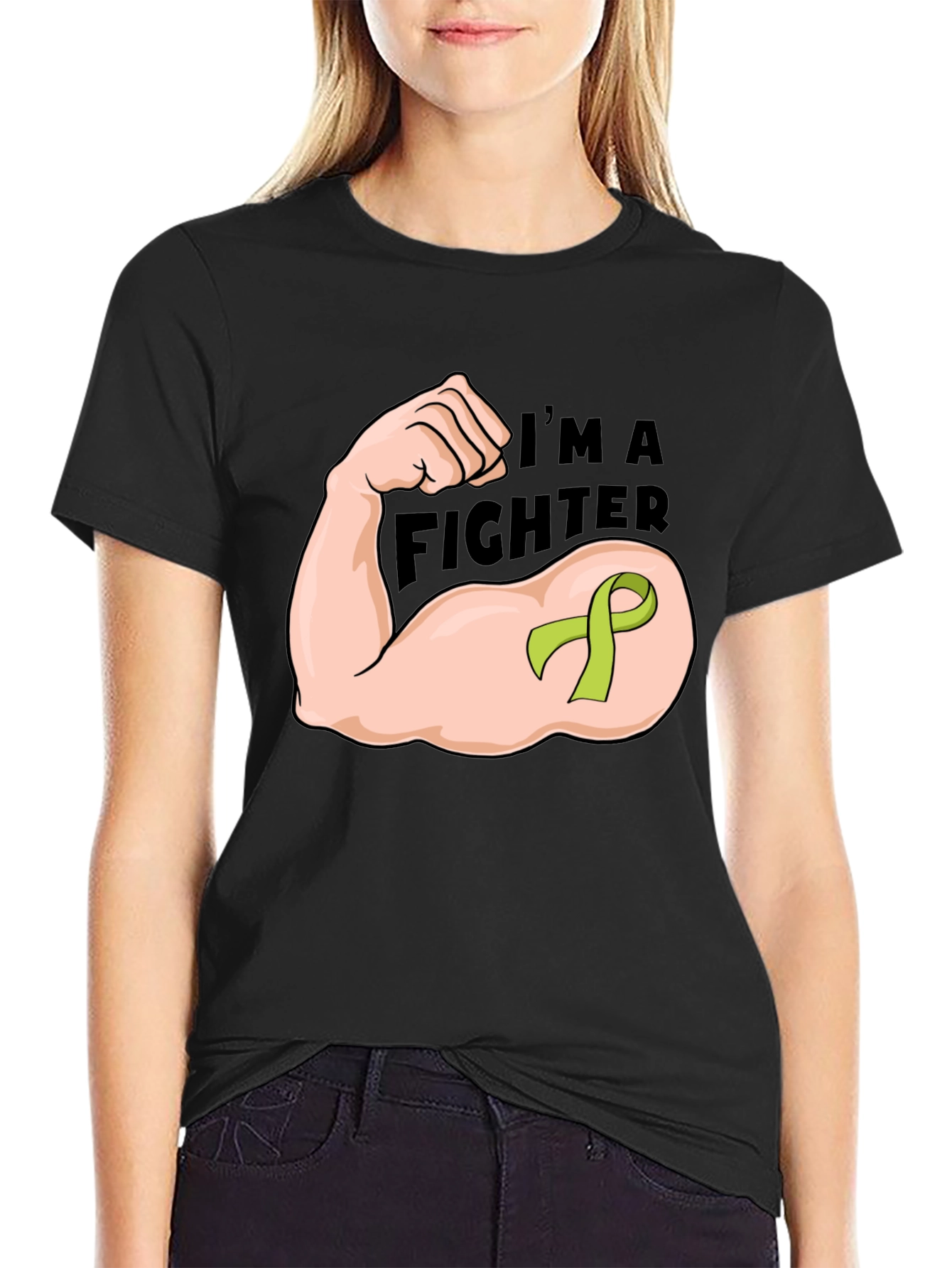 Im A Fighter Black Graphic T-Shirt