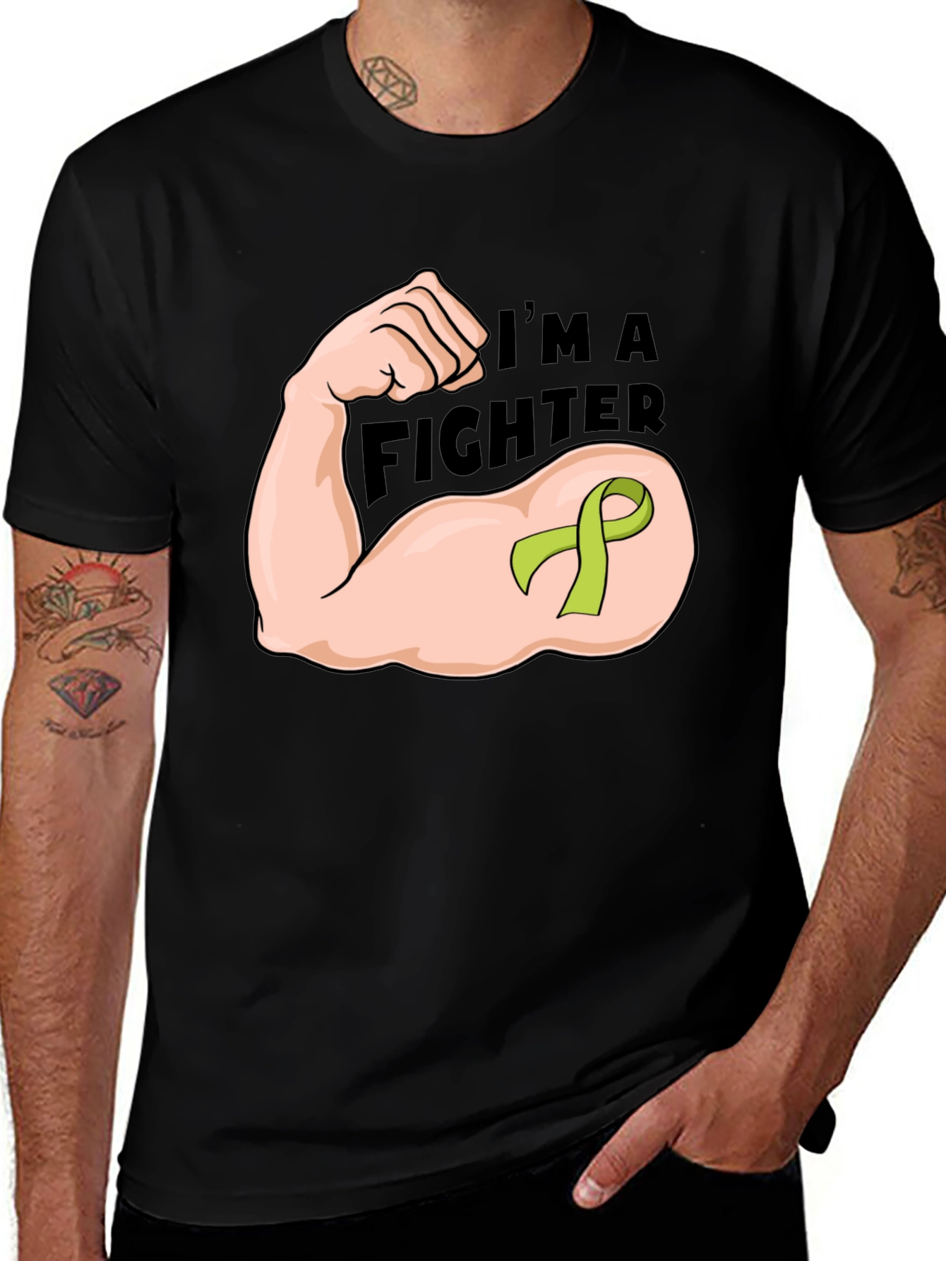Im A Fighter Black Graphic T-Shirt