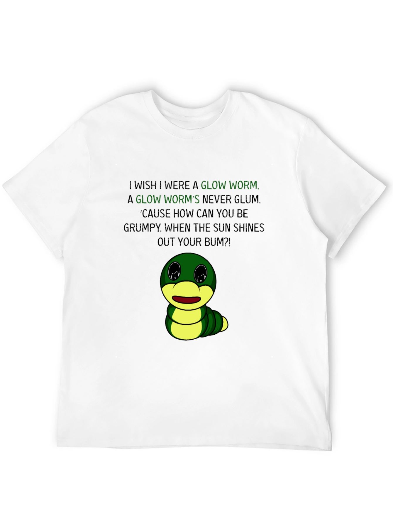 Glow Worm Graphic Tee - Shine Your Bum!