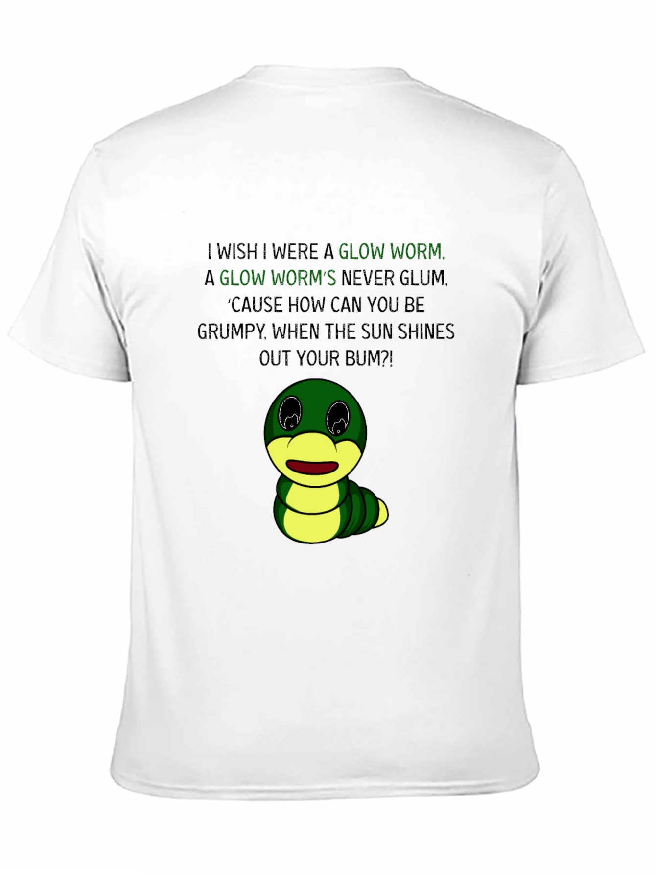 Glow Worm Graphic Tee - Shine Your Bum!