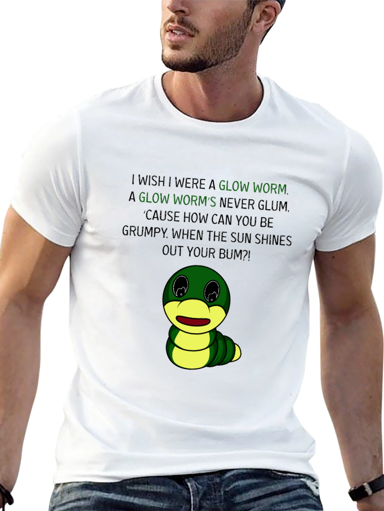 Glow Worm Graphic Tee - Shine Your Bum!
