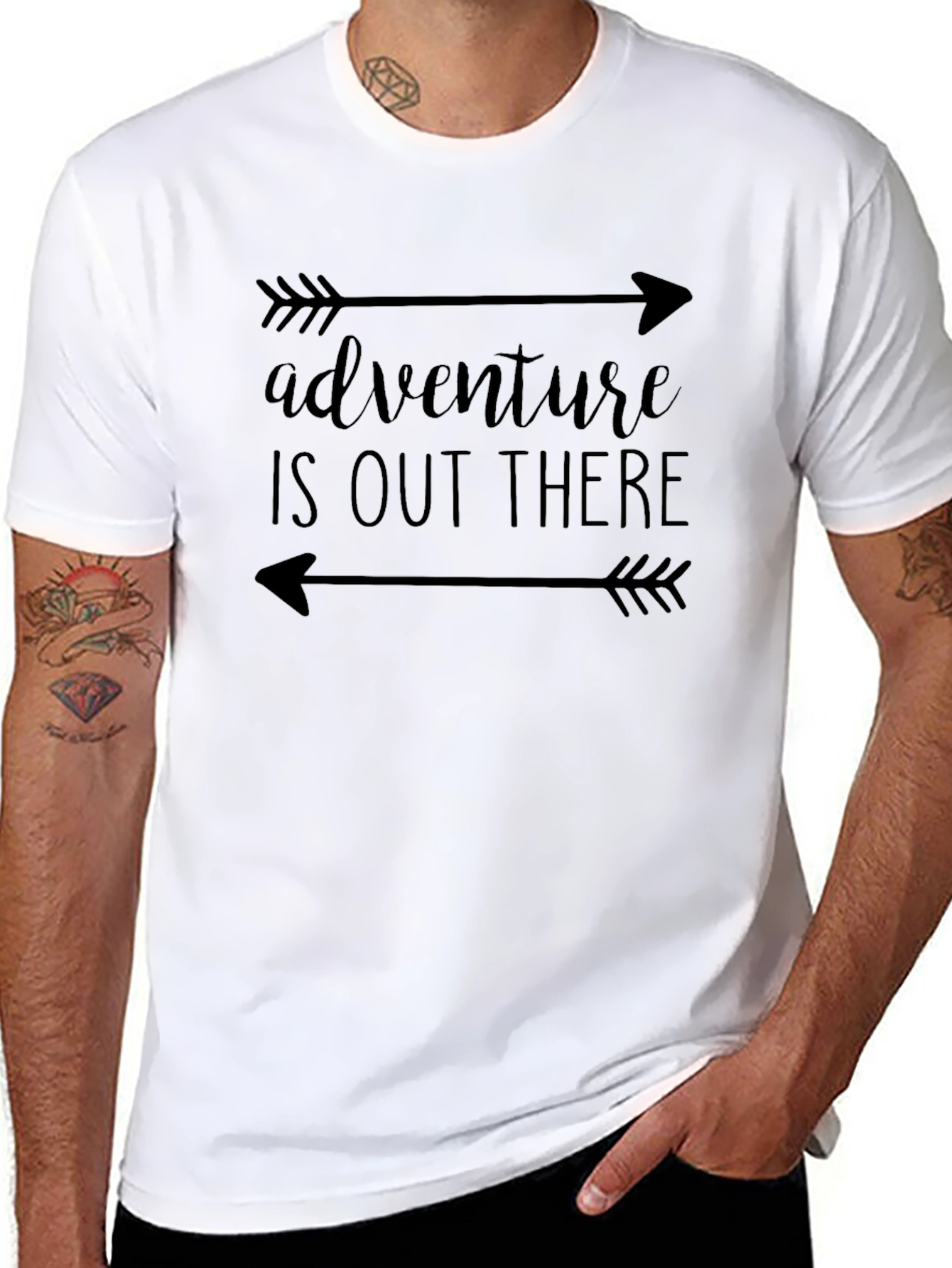 Adventure is Out There Graphic T-Shirt - Black