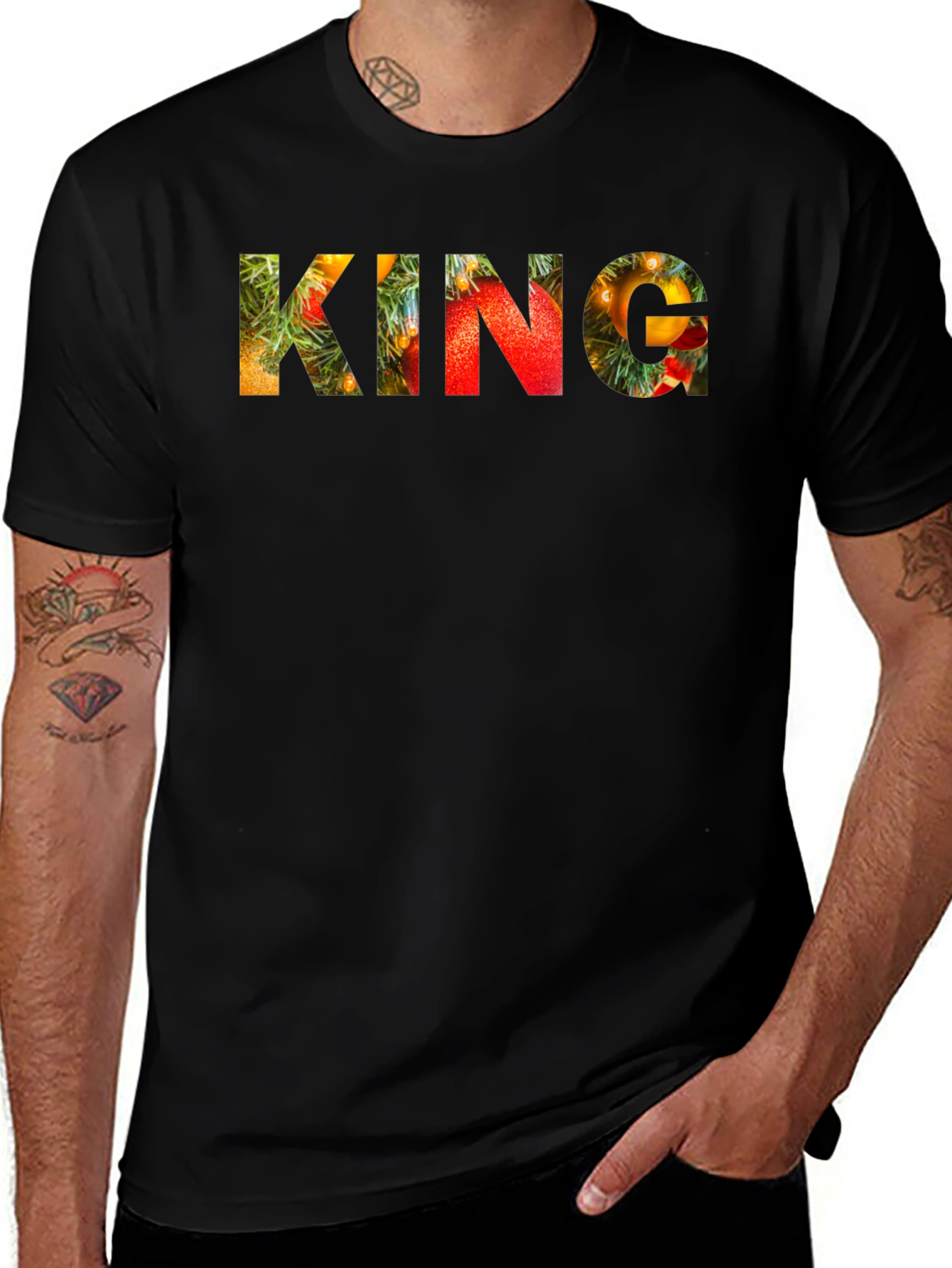 Festive KING Graphic Tee - Holiday Edition