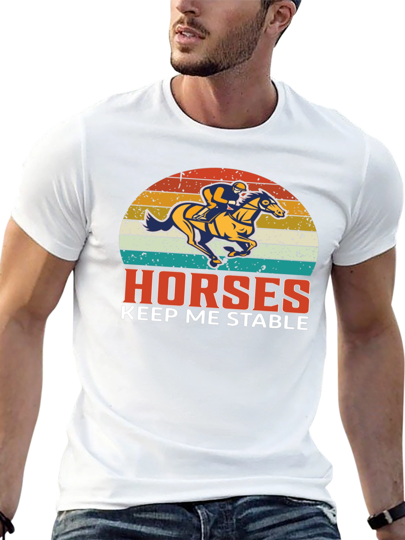 Horses Keep Me Stable Graphic T-Shirt