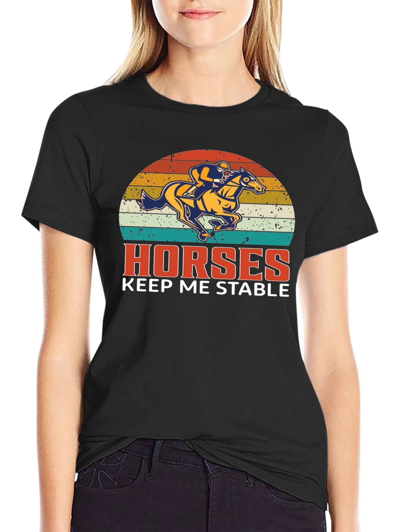 Horses Keep Me Stable Graphic T-Shirt