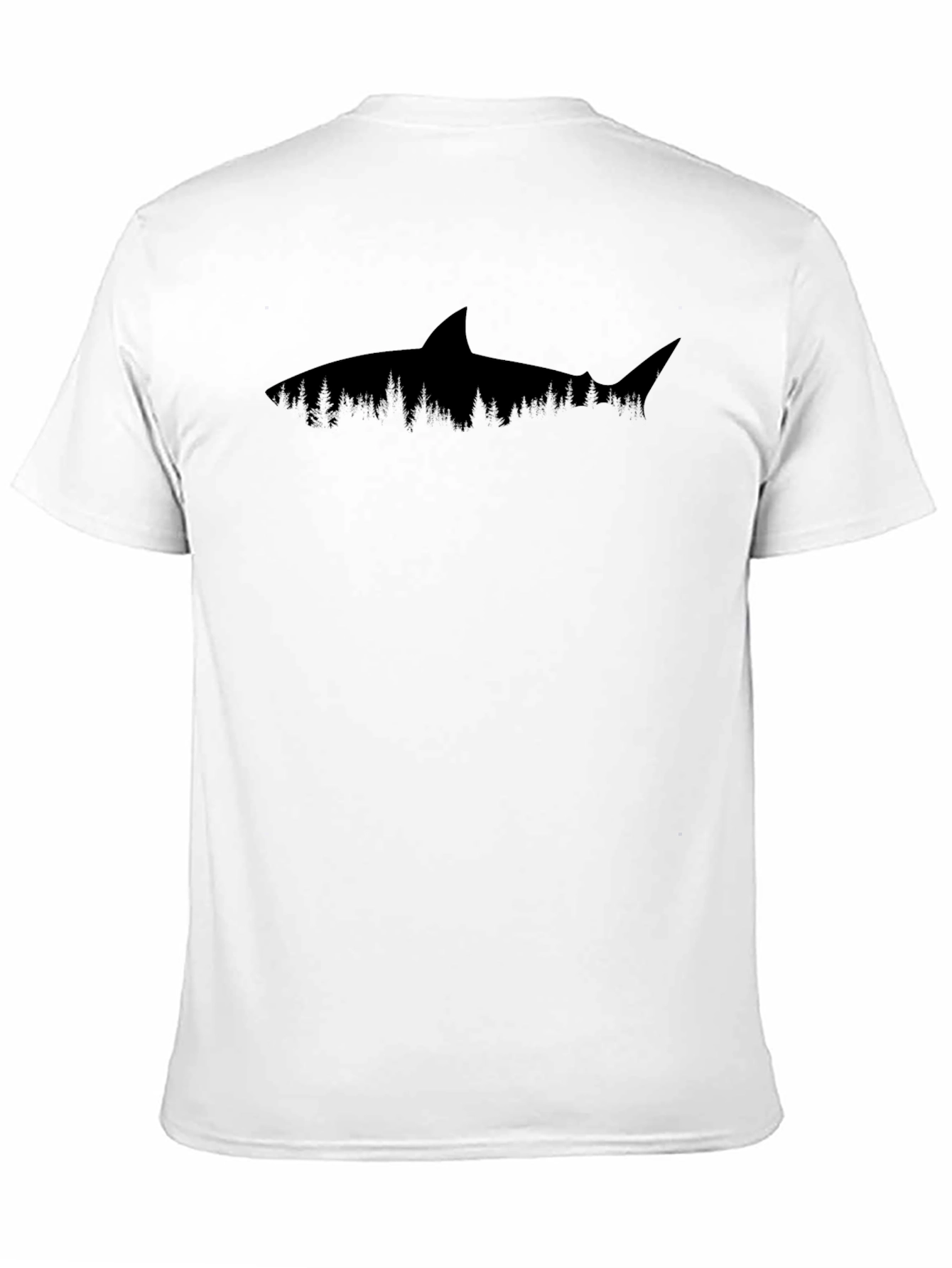 Shark Forest Graphic Tee - Mens Black T-Shirt