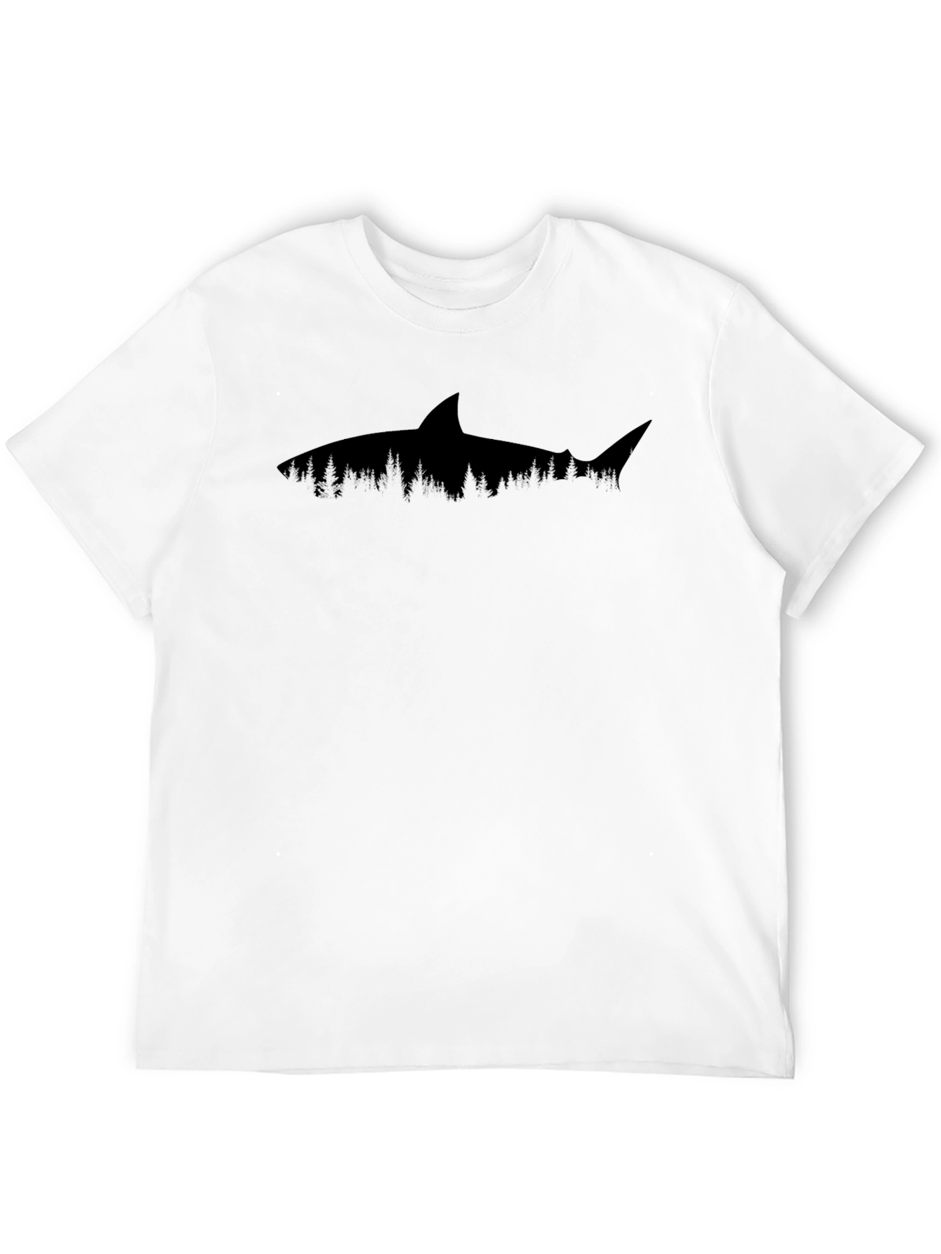 Shark Forest Graphic Tee - Mens Black T-Shirt
