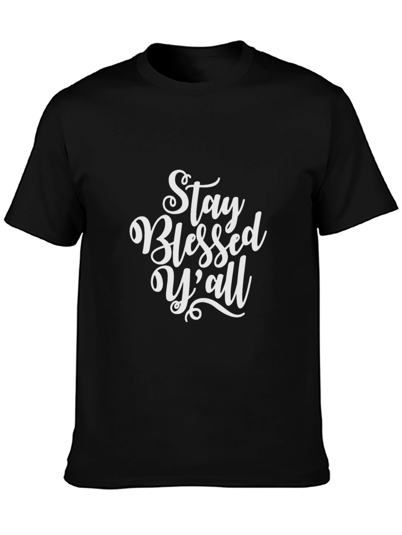 Stay Blessed Yall Black Graphic Tee