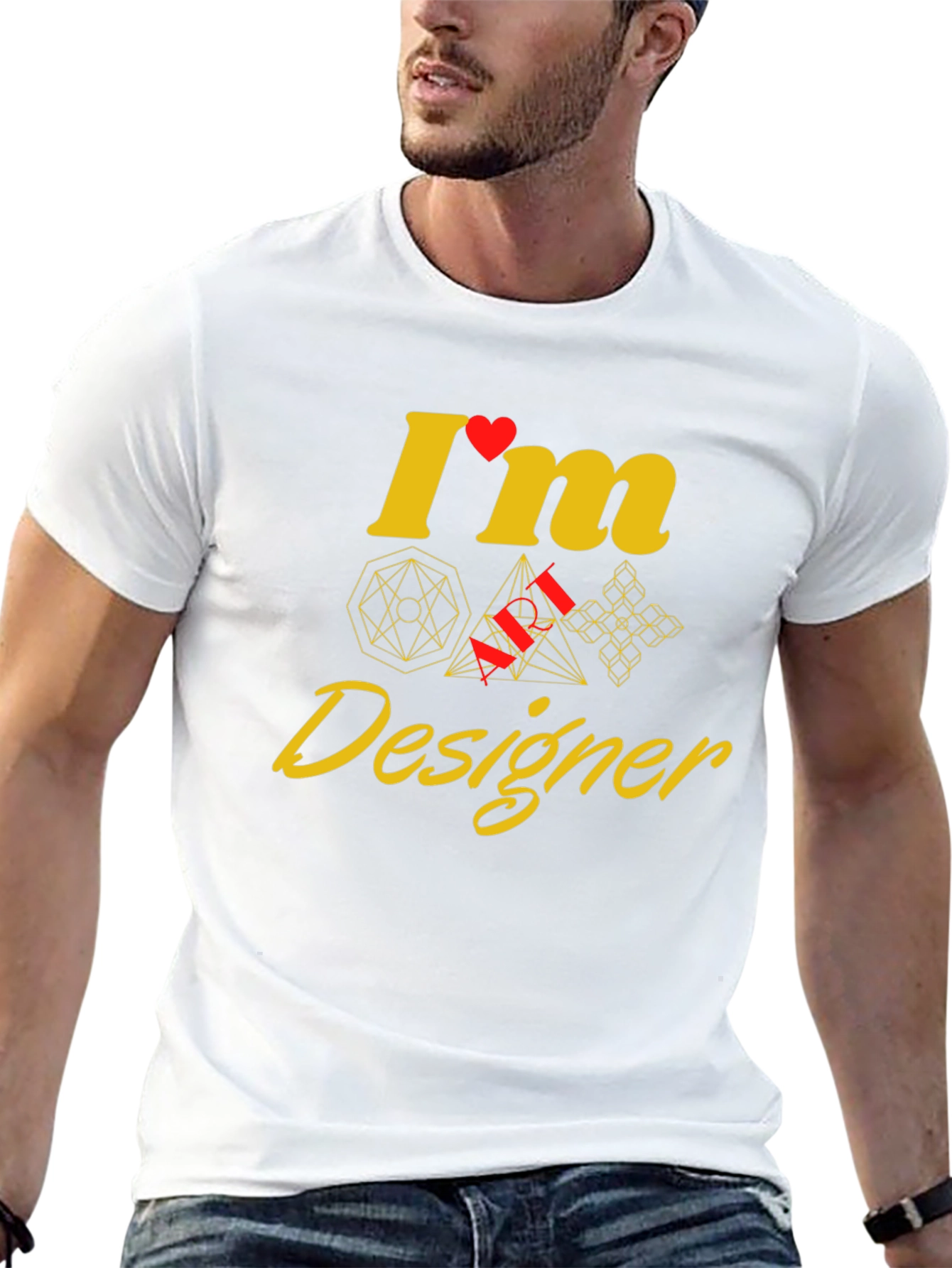Geometric Designer Graphic Tee - Unique Style