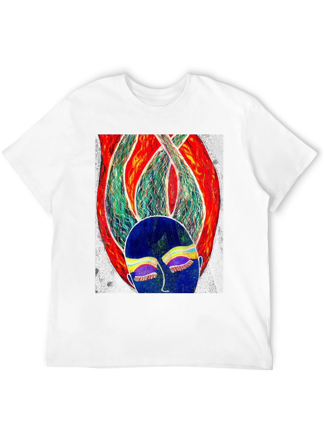 Abstract Art Graphic Tee - Black