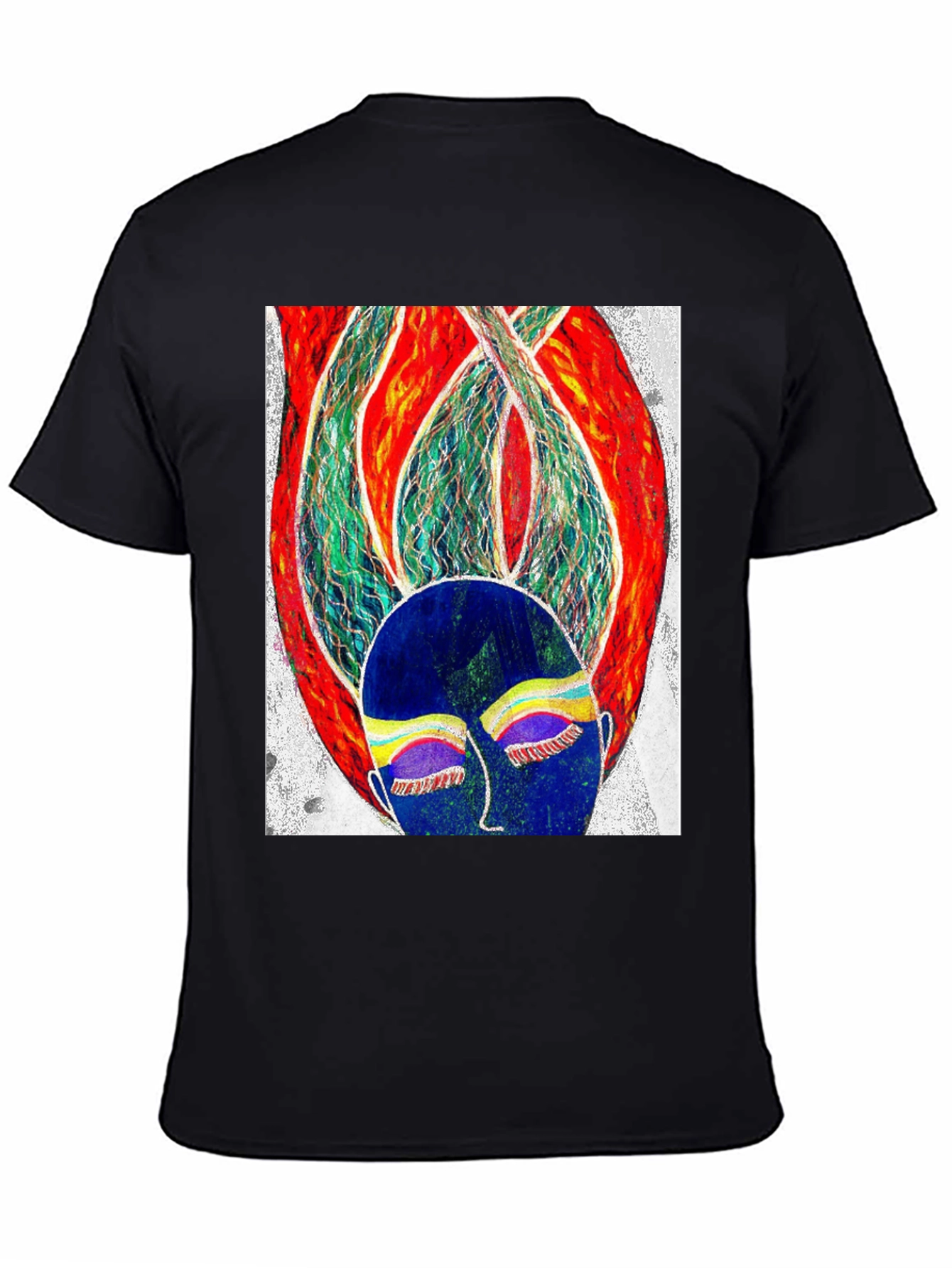 Abstract Art Graphic Tee - Black
