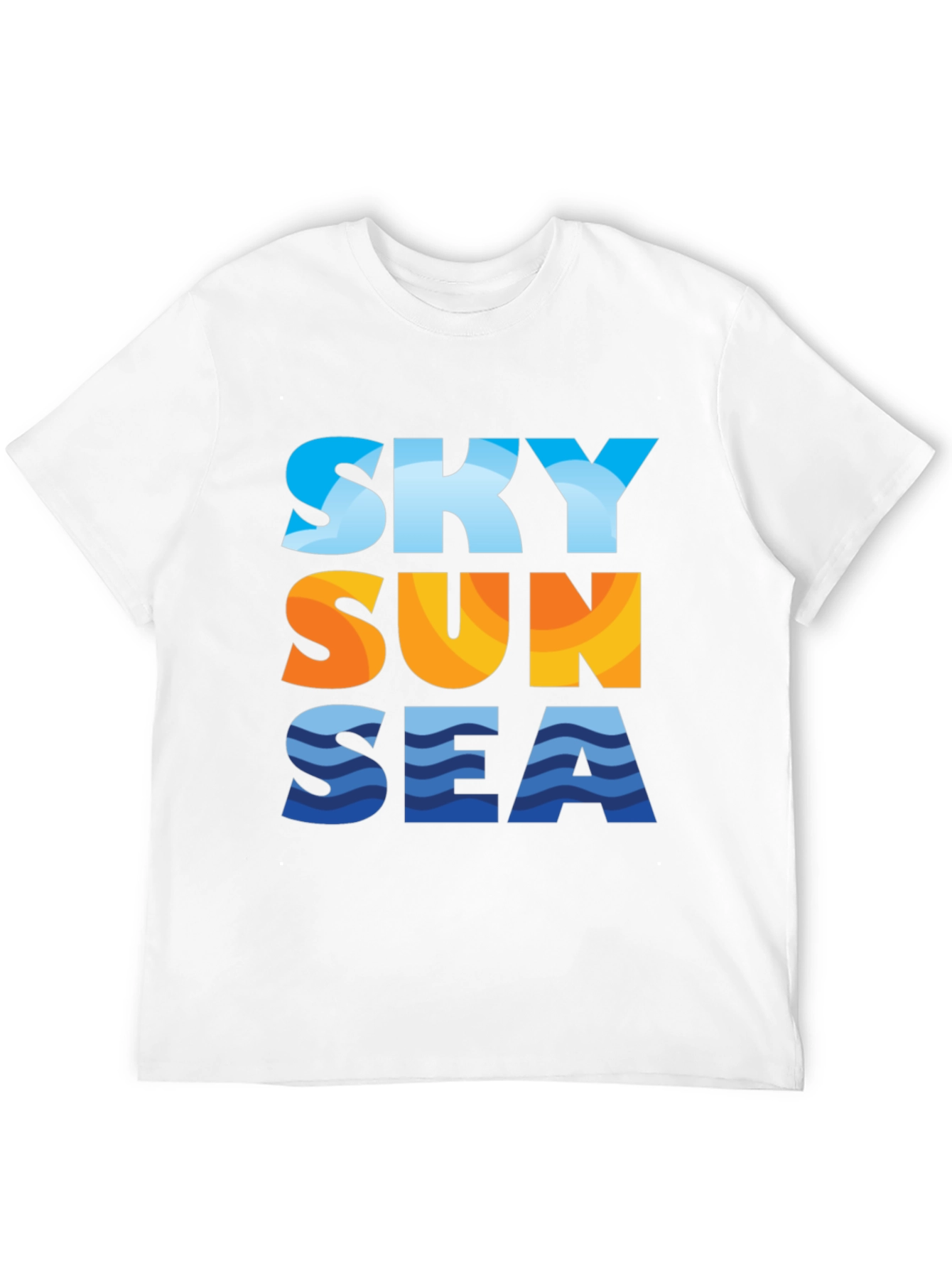 Sky Sun Sea Graphic Tee - Black T-Shirt