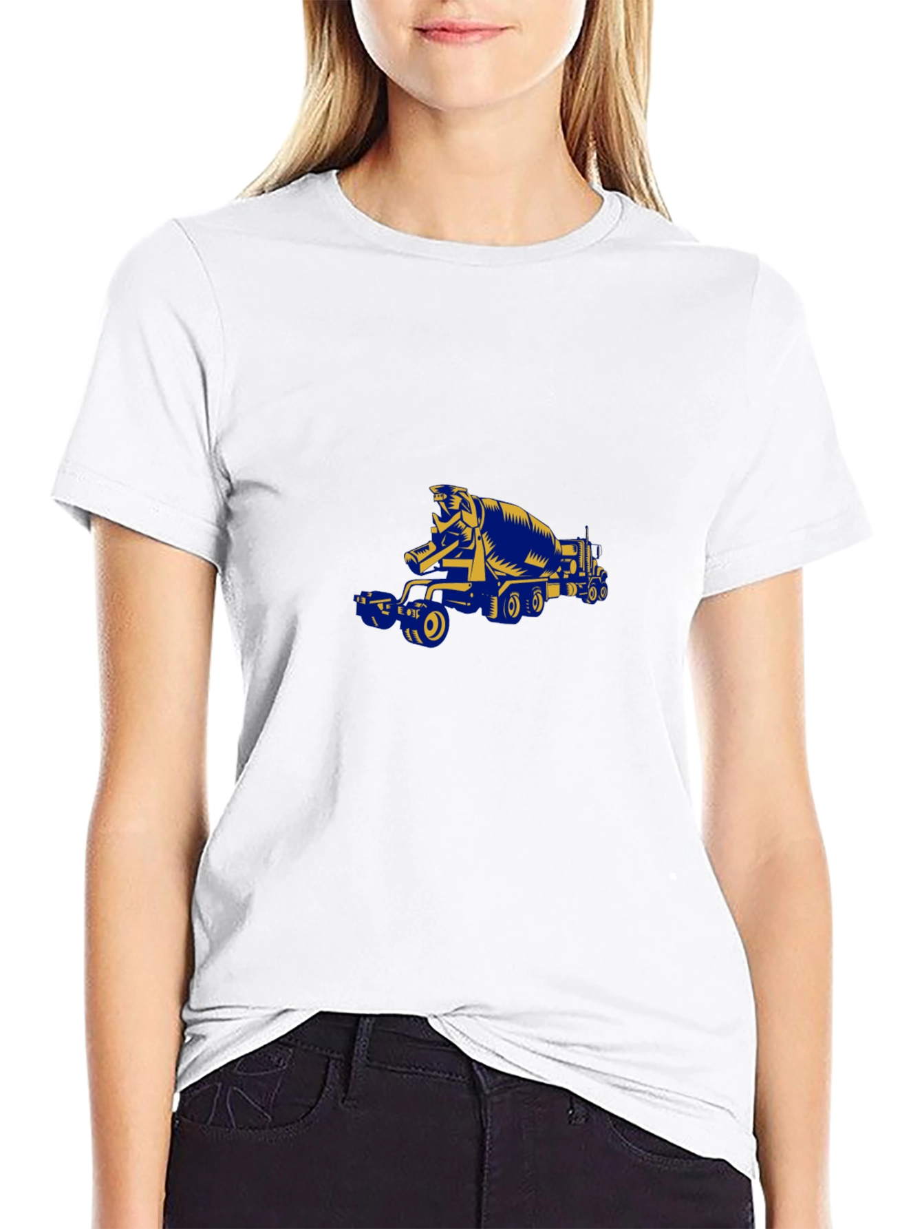 Cement Truck Graphic T-Shirt - Black