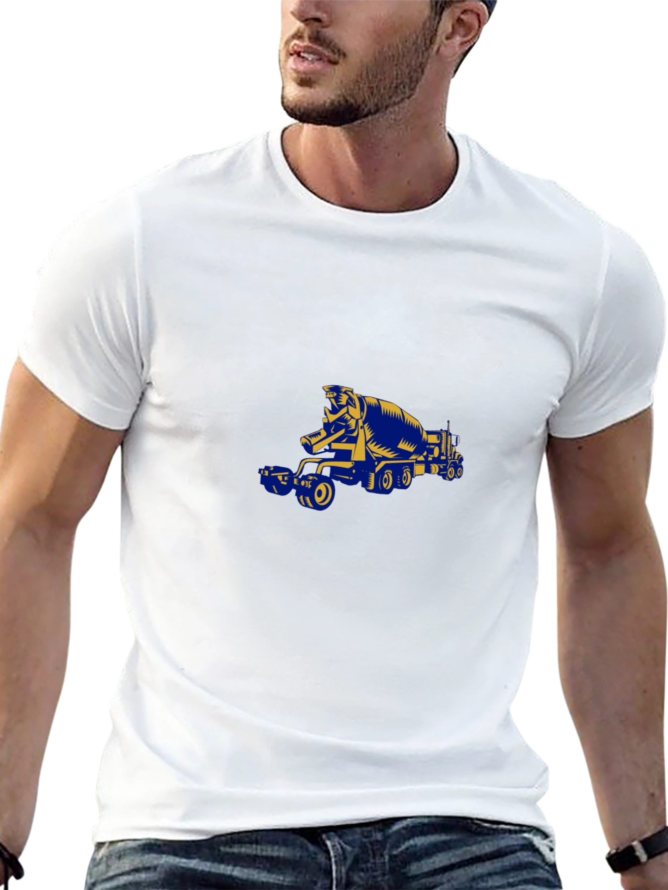 Cement Truck Graphic T-Shirt - Black