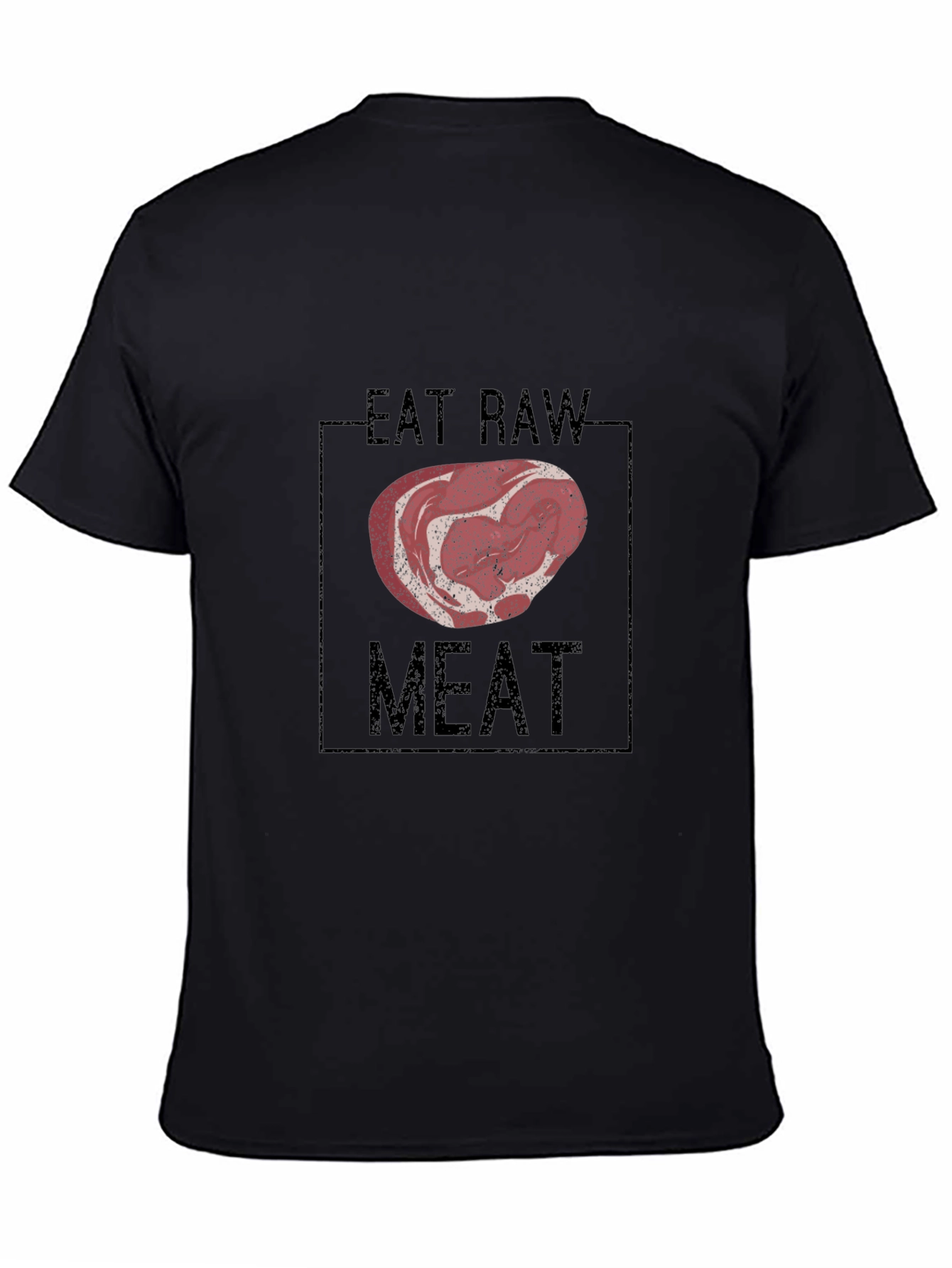 Eat Raw Meat Black Graphic Tee
