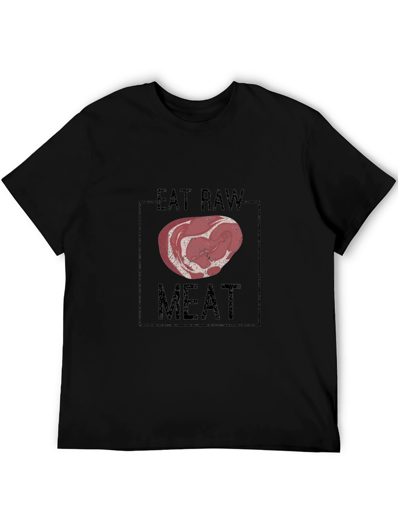 Eat Raw Meat Black Graphic Tee