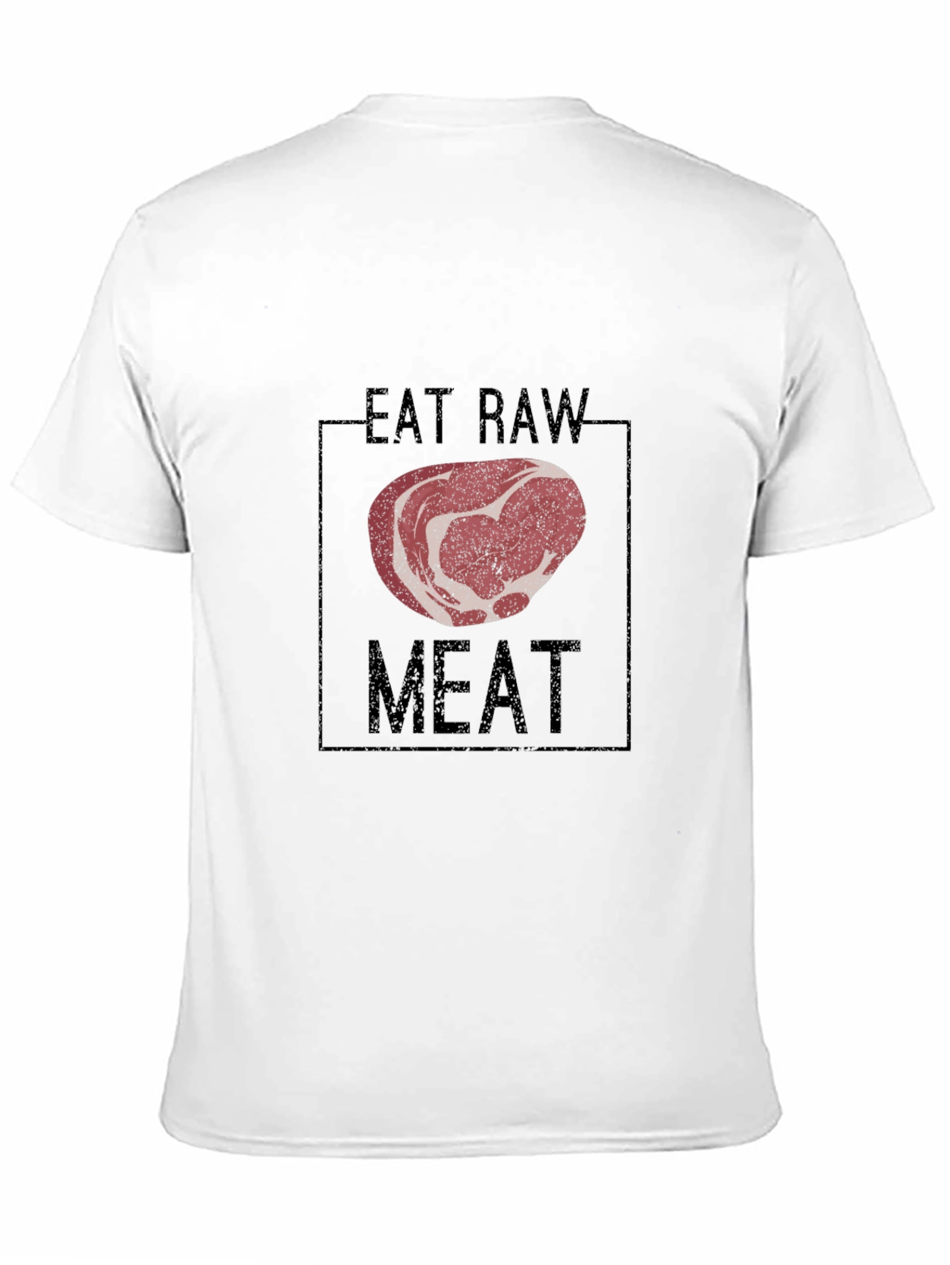 Eat Raw Meat Black Graphic Tee
