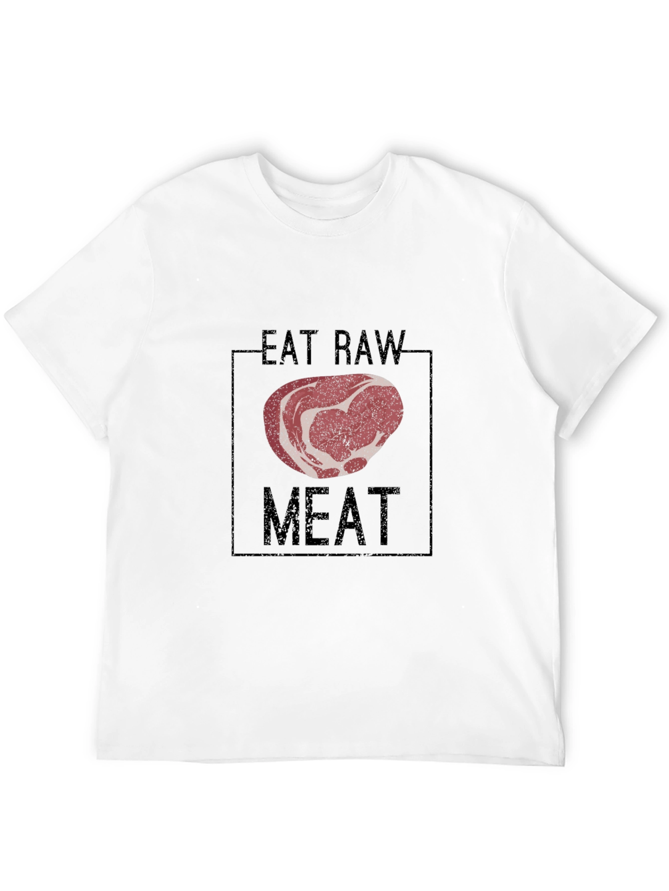 Eat Raw Meat Black Graphic Tee
