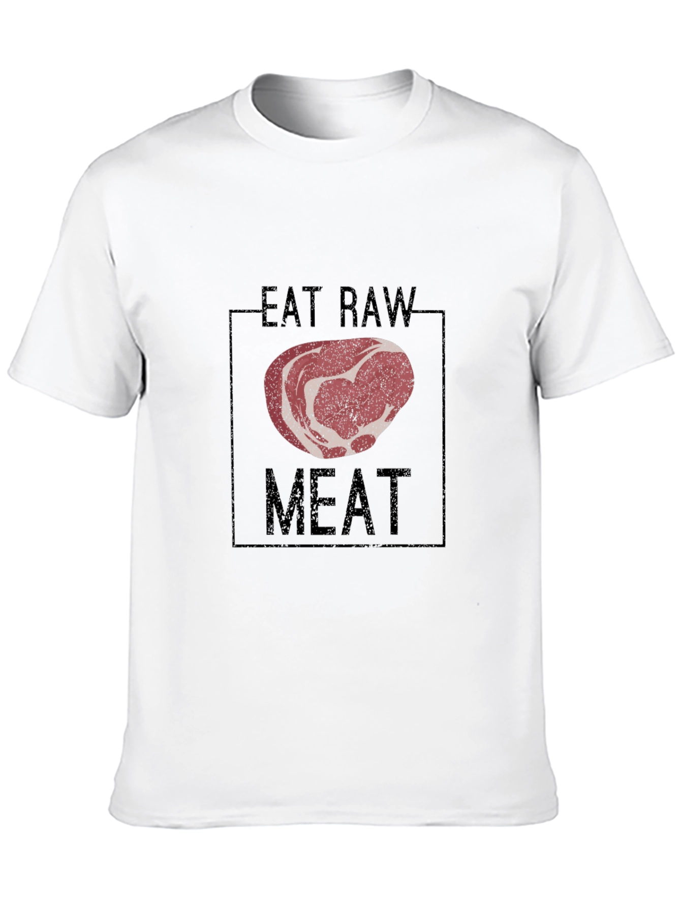 Eat Raw Meat Black Graphic Tee