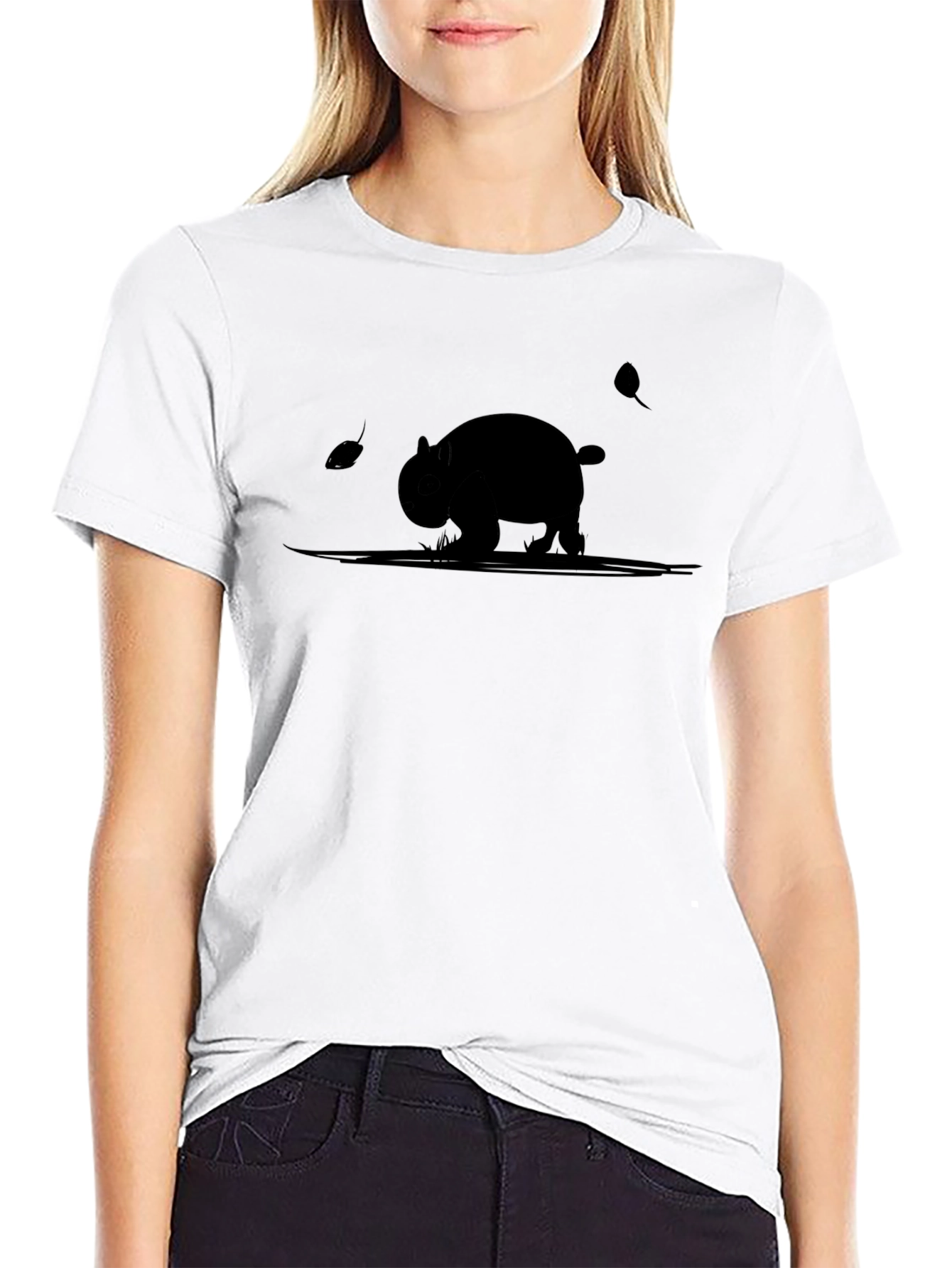 Wombat Silhouette T-Shirt - Black