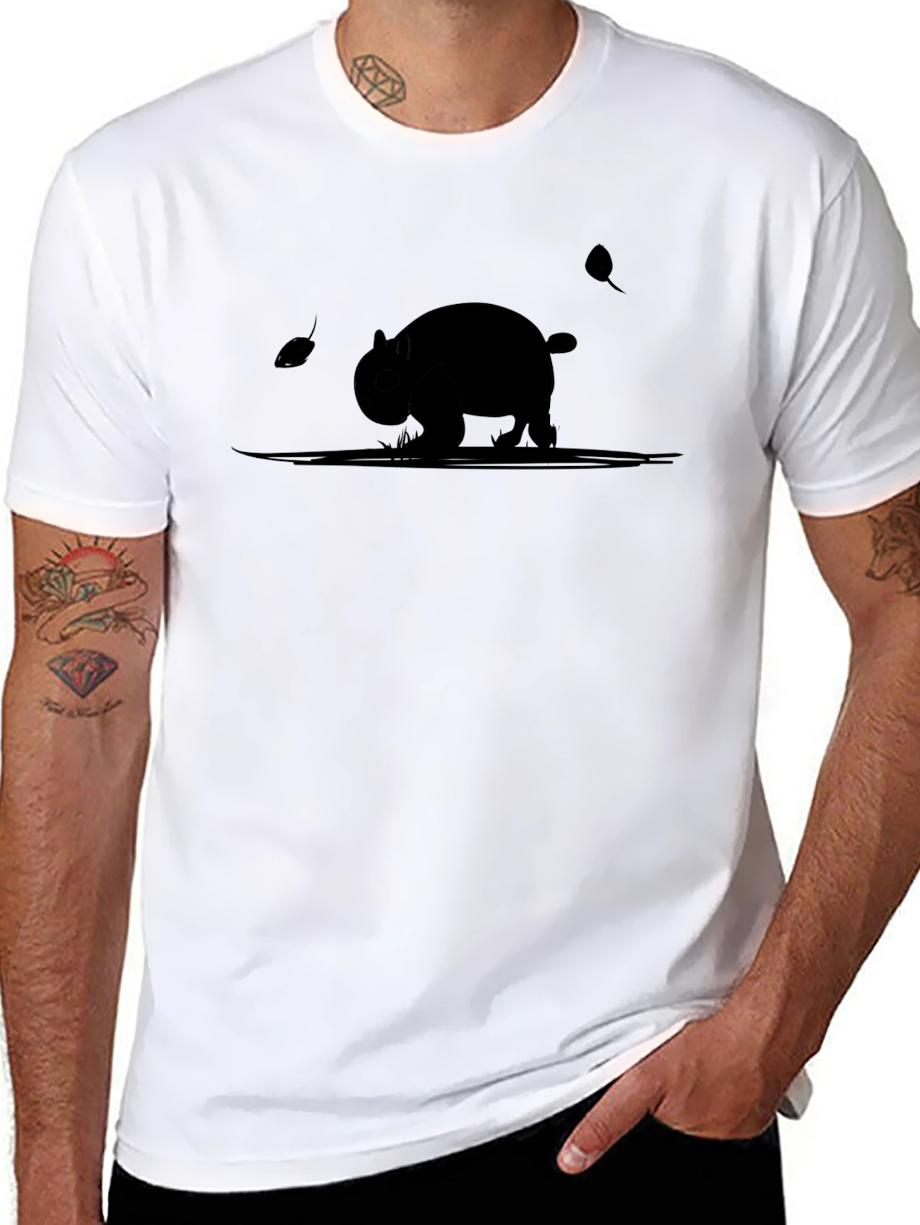 Wombat Silhouette T-Shirt - Black